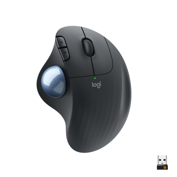 B-Mouse Logitech ERGO M575 Wireless Trackball Maus - rechts - Trackball - RF Wireless + Bluetooth - 2000 DPI - Graphit (910-005872)