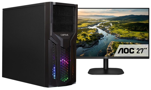 Captiva PC Power Starter R62-274 TFT Bundle (Ryzen 3 4300GE/SSD 480GB/8192/DVD-RW/MSI/w/o OS)