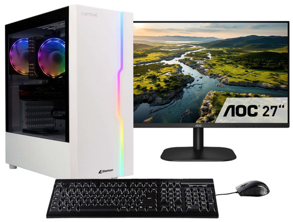 Captiva PC Advanced Gaming I86-157 TFT Bundle (i7-12700F/RTX3060 12GB GDDR6/SSD 1TB/32GB/WLAN/Windows 11 Home 64-bit)