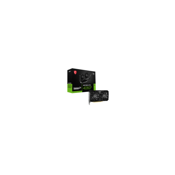 VGA MSI GeForce® RTX 4060 TI 8GB Ventus 2X BLACK E1 OC