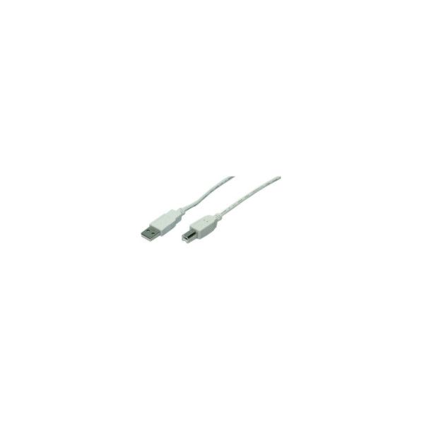 Kabel LogiLink USB 2.0 Kabel A-Stecker-B-Stecker grau 3m