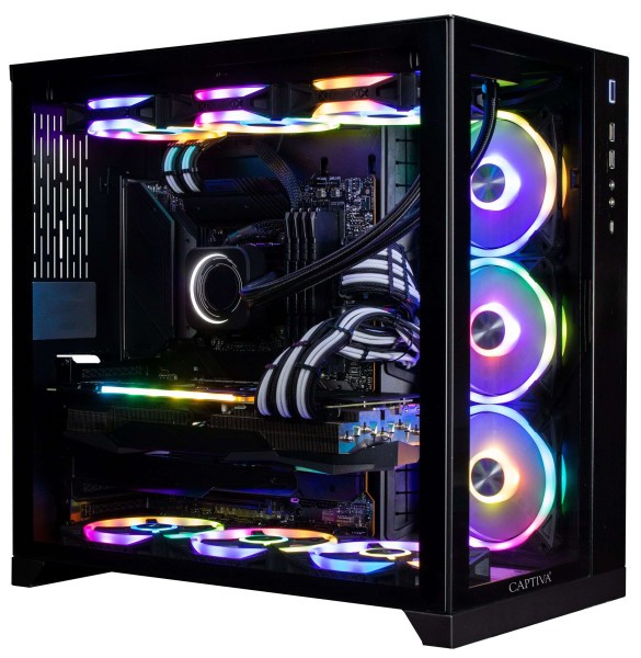 Captiva PC Highend Gaming R78-740 (Ryzen 7 5800X3D/RTX4070 Ti 12GB GDDR6X/SSD 2TB/32768/MSI/WLAN/Windows 11 Home 64-bit)