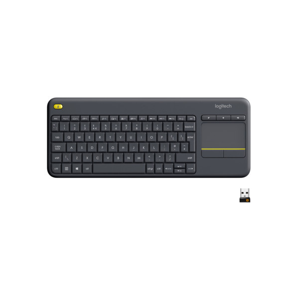 Keyboard Logitech K400 - Mini - Kabellos- Schwarz (US) (920-007145)